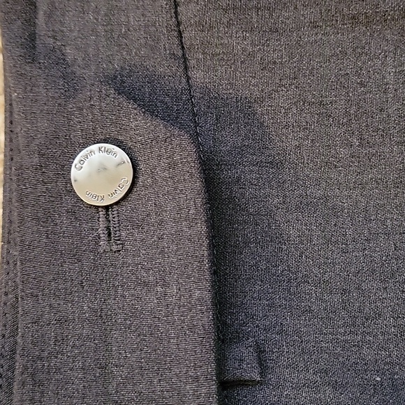 Calvin Klein Women's Two Piece Suit Blazer and Pants Set Charcoal Gray Size 4 - Picture 7 of 9